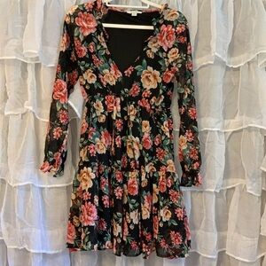 American Eagle long sleeve fall floral dress